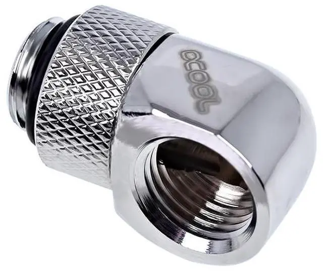 Alt view image 2 of 2 - Alphacool Eiszapfen G1/4" 90° Rotary L-Connector - Chrome (17249)