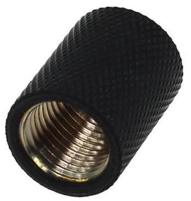 Main image of Alphacool G1/4 Bushing Female to Female Extender Fitting - Deep Black (17048)