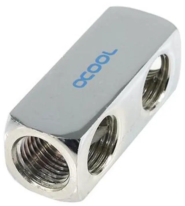 Main image of Alphacool G1/4 5-Way Connection Terminal - Chrome (17026)