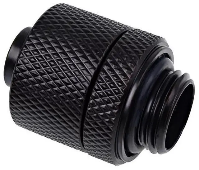 Alt view image 2 of 3 - Alphacool Eiszapfen 3/8" ID x 1/2" OD G1/4" Compression Fitting - Black (17226)