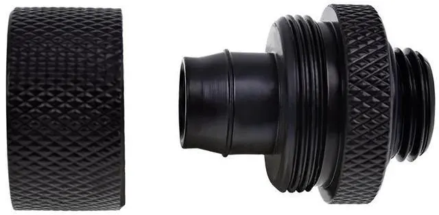 Alt view image 3 of 3 - Alphacool Eiszapfen 3/8" ID x 5/8" OD G1/4" Compression Fitting - Black (17232)