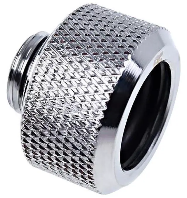 Main image of Alphacool Eiszapfen 16mm G1/4" HardTube Knurled Compression Fitting - Chrome (17265)