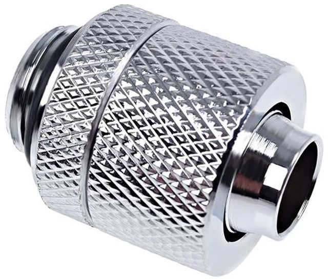 Alt view image 2 of 3 - Alphacool Eiszapfen 3/8" ID x 1/2" OD G1/4" Compression Fitting - Chrome (17227)
