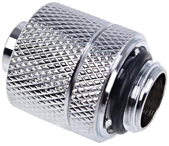 Alt view image 3 of 3 - Alphacool Eiszapfen 3/8" ID x 1/2" OD G1/4" Compression Fitting - Chrome (17227)