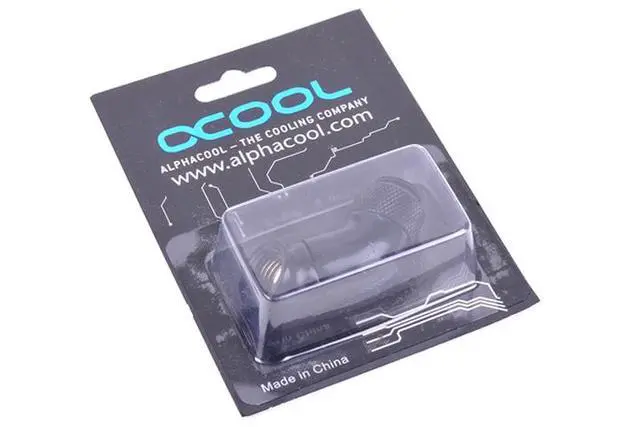 Alt view image 3 of 5 - Alphacool G1/4 Double 45° Revolvable Angled Adaptor - Black (17060)