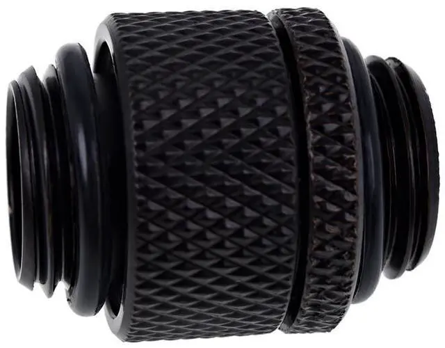 Alt view image 2 of 3 - Alphacool Eiszapfen G1/4" Male To Male Rotatable Adapter Fitting - Black (17244)