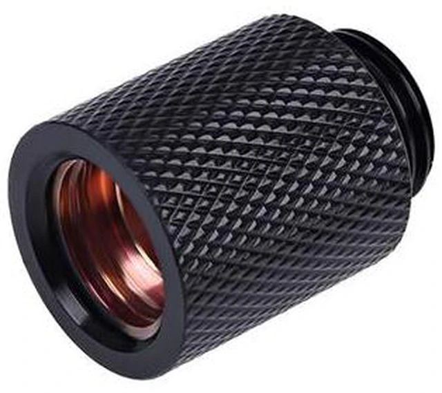 Alt view image 2 of 2 - Alphacool G1/4" HF 20mm Male to Female Extension Fitting - Deep Black (17221)