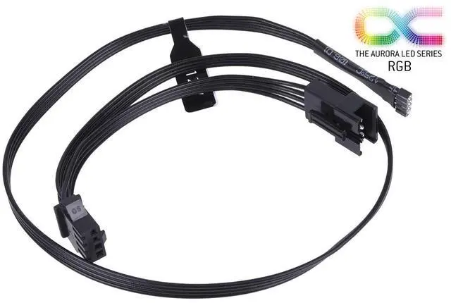 Alt view image 5 of 5 - Alphacool RGB 4pol LED adapter cable for Mainboards 50cm - black