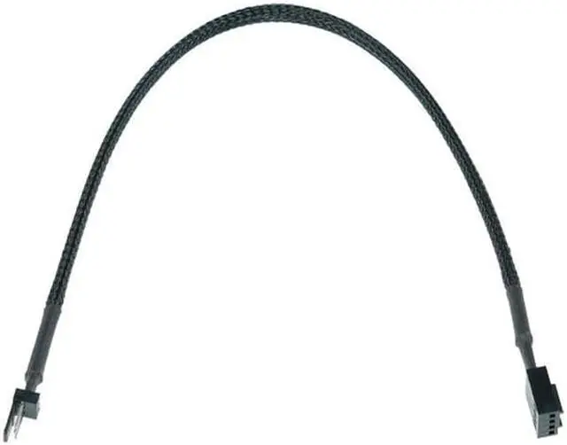 Alt view image 2 of 2 - Phobya 3-Pin Fan to 4-Pin PWM Cable - 30cm - Black (81121)