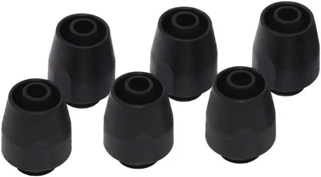 Main image of Alphacool HF Compression Fitting TPV, Black Nylon, 6-Pack