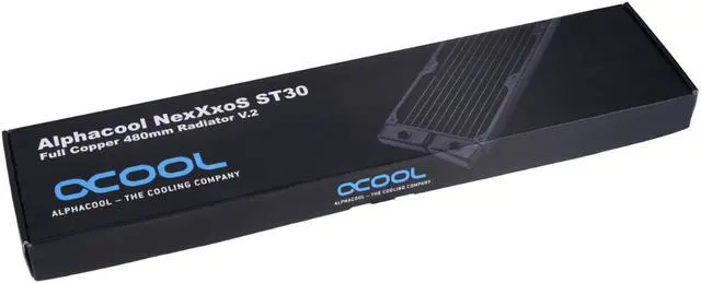 Alt view image 7 of 12 - Alphacool NexXxos ST30 Full Copper Radiator V.2, 480, 120mm x 4, Quad Fan