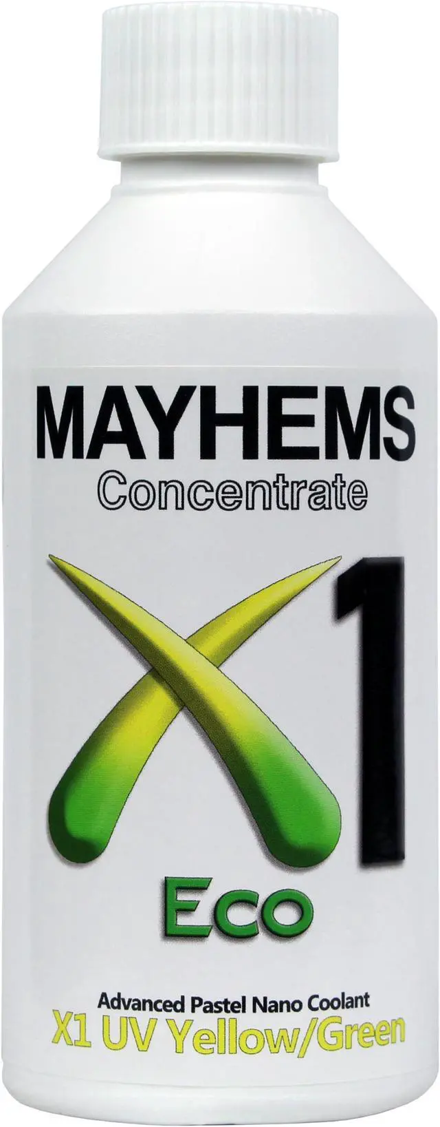 Alt view image 3 of 3 - Mayhems X1 Eco PC Coolant Concentrate, 250mL, UV Yellow / Green