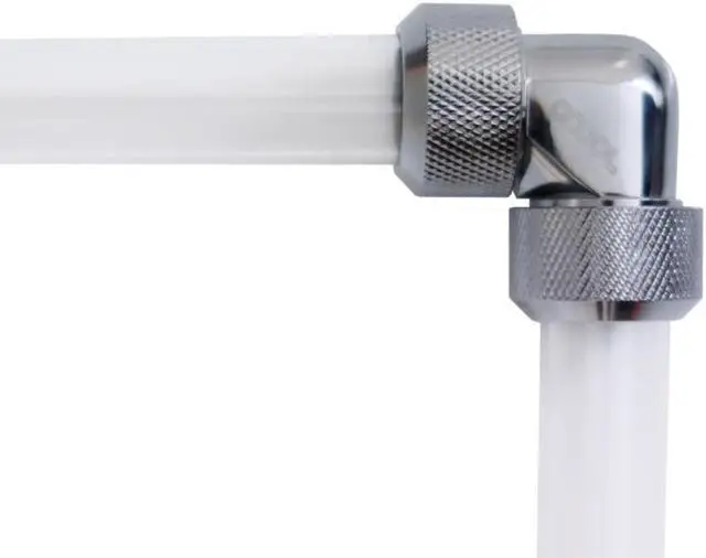 Alt view image 3 of 6 - Alphacool Eiszapfen Hard Tube compression fitting 90 Degree, 16mm OD, Chrome