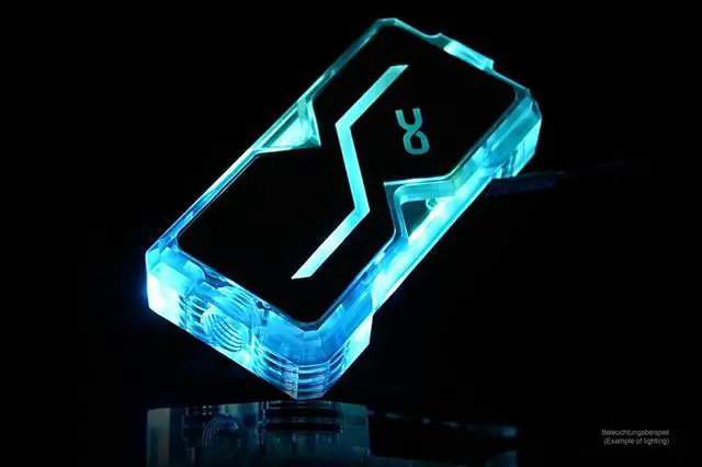 Alt view image 4 of 7 - Alphacool GPX SLI Connector Dual - Plexi - Addressable RGB - 3 PCI-E Space (12940)