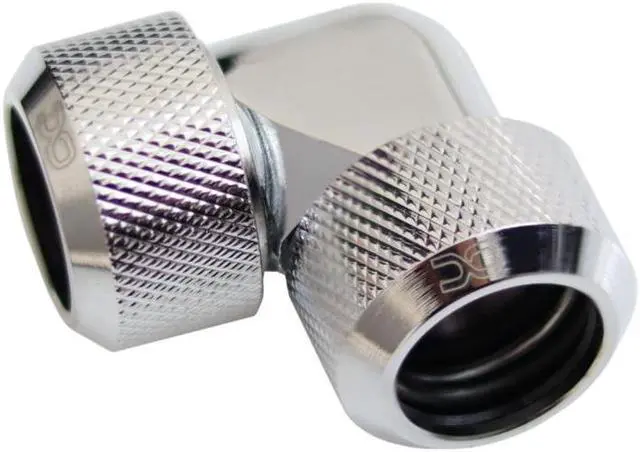 Main image of Alphacool Eiszapfen Hard Tube compression fitting 90 Degree, 16mm OD, Chrome