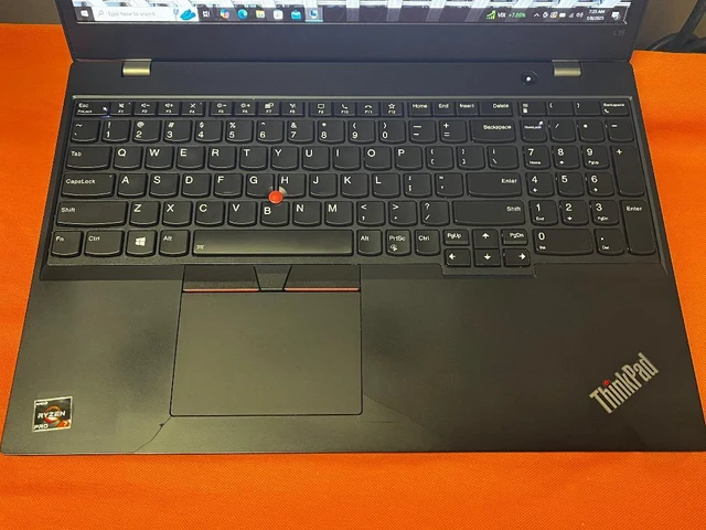 Alt view image 3 of 6 - Lenovo ThinkPad L15 Notebook 15.6" Full HD 1920 x 1080 AMD Ryzen 7 PRO 4750U Intel Core 1.70Gz 32GB RAM 512GB SSD WIFI Webcam Bluetooth Backlit Keyboard AMD Graphics Windows 11 Pro