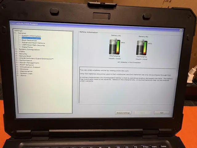 Alt view image 4 of 5 - Dell LATITUDE 5420 RUGGED FHD WVA 14" I7-8650U 256GB 32GB WEBCAM W11P