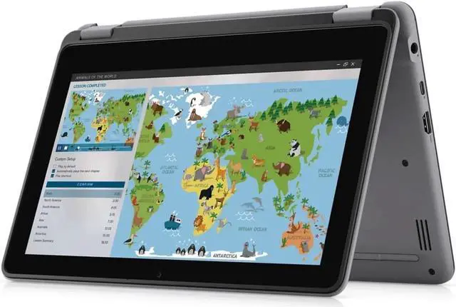 Main image of DELL Latitude 3120 2 IN 1 Tablet PC Laptop 11.6-Inch Touchscreen Intel Pentium Pentium N6000 128GB SSD 8GB RAM WIFI Webcam Bluetooth HDMI Type C Port Working Battery Dell AC Adapter Windows 11