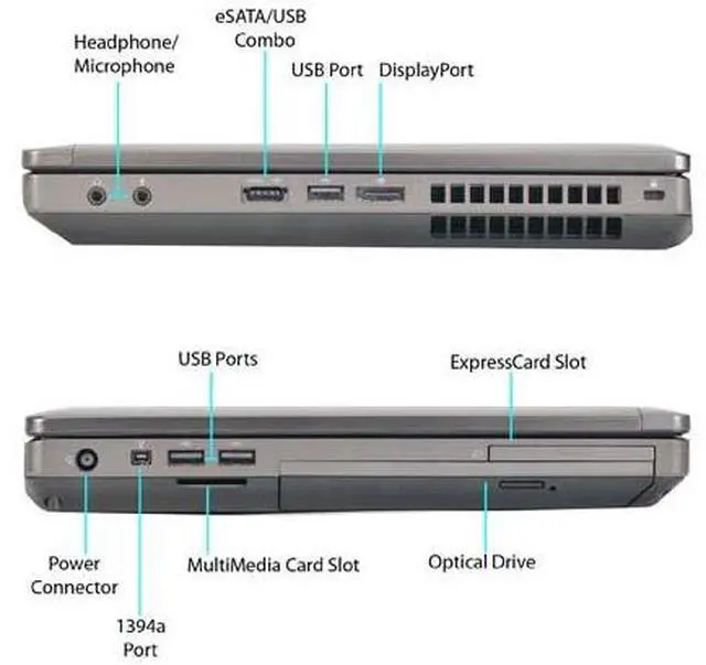 Alt view image 2 of 4 - HP ProBook 6470b Business Laptop 14" Display Intel Core i5 3340M 2.70Gz 8GB RAM 128GB SSD WIFI DVD RW Fingerprint Reader Bluetooth Windows 10 Pro Working Battery AC Adapter