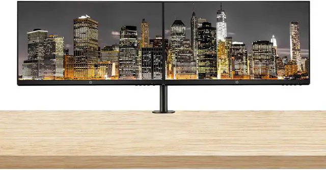 Main image of HP V27i 27 Inch IPS LED FHD Backlit Monitor 2-Pack Bundle with Fully Adjustable Desk Mount Monitor Stand