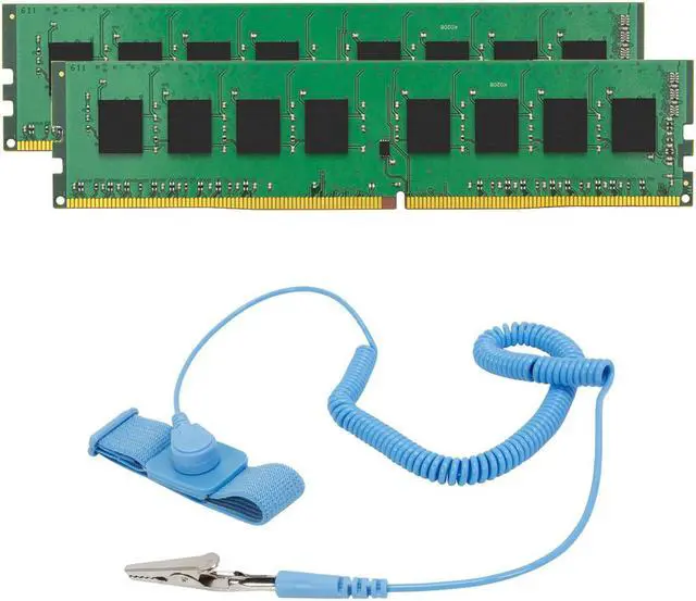 Main image of Kingston Memory Bundle with 32GB (2 x 16GB) DDR4 PC4-21300 2666MHz Memory UDIMMs and Anti-Static Wristband Compatible with Optiplex 3080, 5080, 7080 SFF and Tower PCs