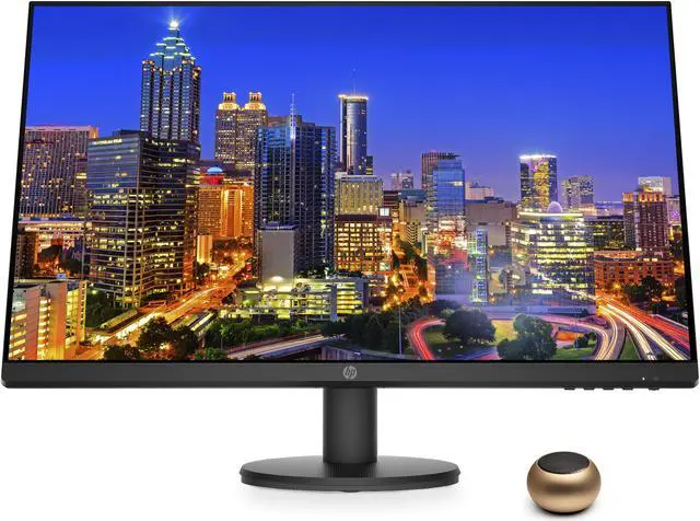 Main image of HP P27v G4 27 Inch IPS FHD 1920x1080 Monitor Bundle with HDMI, Low Blue Light, Mini Bluetooth Speaker for Professional Sound, Built-in Mic and Remote Shutter