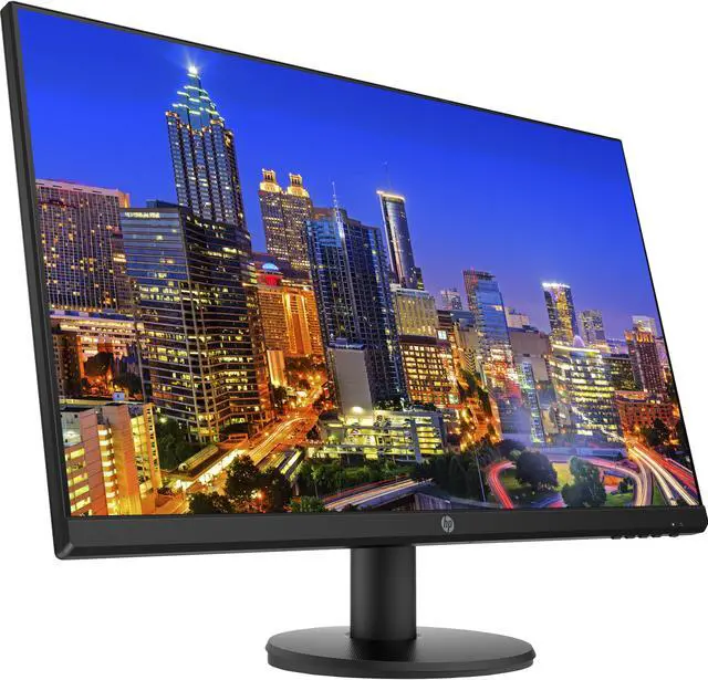 Alt view image 2 of 7 - HP P27v G4 27 Inch IPS FHD 1920x1080 Monitor Bundle with HDMI, Low Blue Light, Mini Bluetooth Speaker for Professional Sound, Built-in Mic and Remote Shutter