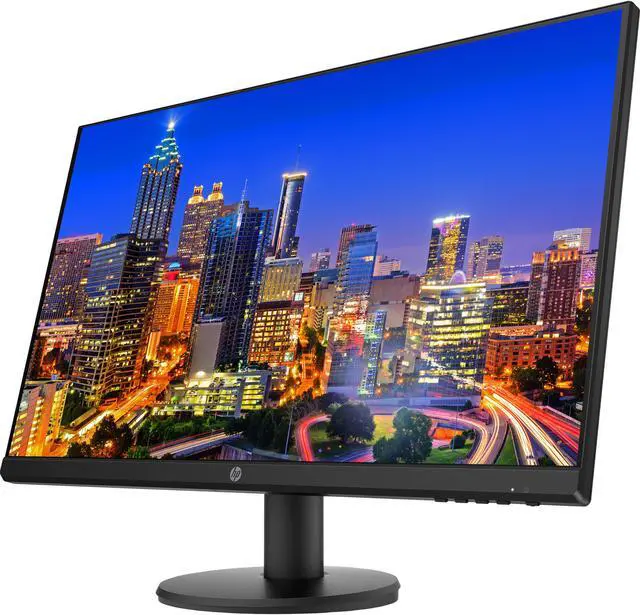 Alt view image 3 of 7 - HP P27v G4 27 Inch IPS FHD 1920x1080 Monitor Bundle with HDMI, Low Blue Light, Mini Bluetooth Speaker for Professional Sound, Built-in Mic and Remote Shutter