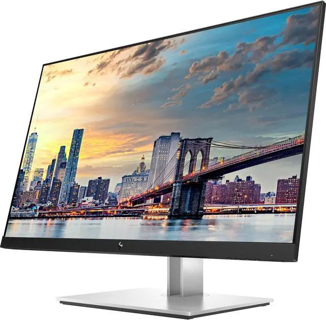Alt view image 3 of 6 - HP EliteDisplay E27q G4 27 Inch IPS LED Backlit Monitor 2-Pack Bundle with Fully Adjustable Desk Mount Monitor Stand