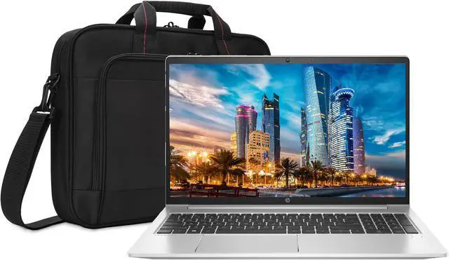 Main image of HP ProBook 455 G8 15.6in Laptop, Ryzen 7 5800U Octa-Core (8 Core), 16GB DDR4, 512GB NVMe SSD, Radeon Graphics, 1920 x 1080 IPS Display, Webcam, WiFi, Bluetooth, Win 10 Pro, and Laptop Bag
