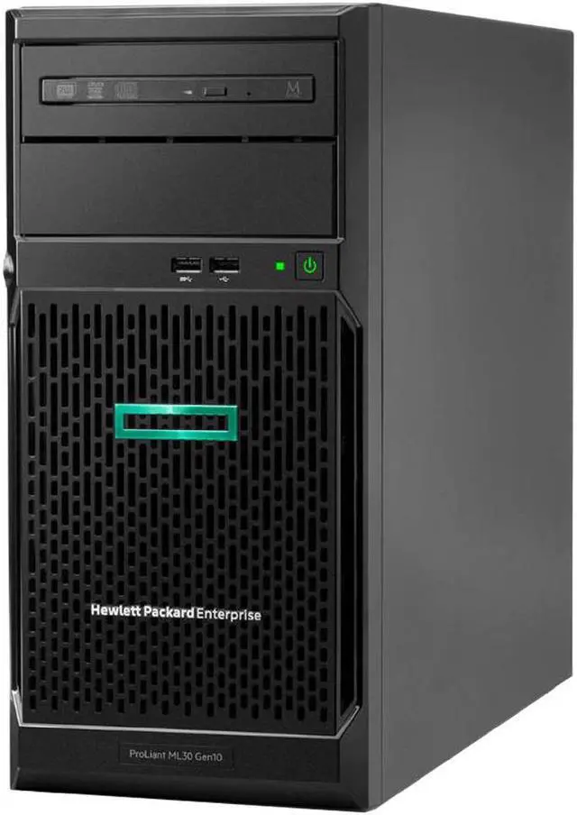 Alt view image 2 of 4 - HPE ProLiant ML30 Gen10 Tower Server, Intel Xeon E-2124 Quad-Core 3.3GHz 8MB, 32GB DDR4 RAM, 8TB Storage, RAID, iLO 5, Windows 2019