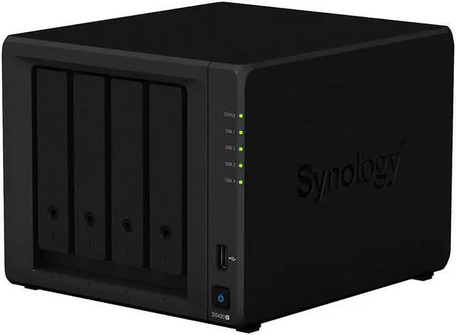 Alt view image 2 of 5 - Synology DiskStation DS420+ NAS Server for Business with Celeron CPU, 6GB Memory, 1TB M.2 NVMe SSD, 16TB HDD Storage, Synology DSM Operating System