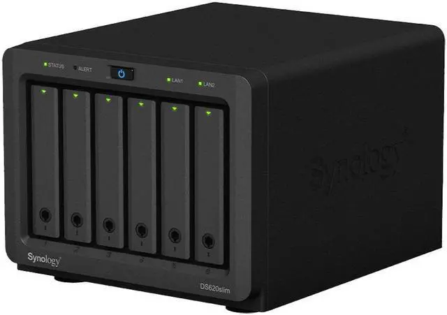 Alt view image 2 of 3 - Synology DiskStation DS620slim iSCSI NAS Server with Intel Celeron Up To 2.5GHz CPU, 6GB Memory, 12TB SSD Storage, DSM Operating System
