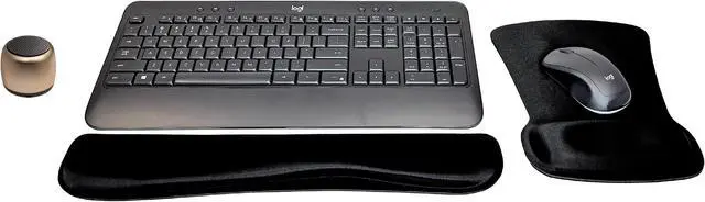 Main image of Logitech MK540 Advanced Wireless Keyboard & Mouse Combo Active Lifestyle Travel Home Office Modern Bundle with Micro Portable Wireless Bluetooth Speaker, Gel Wrist Pad & Gel Mouse Pad