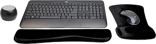 Main image of Logitech MK540 Advanced Wireless Keyboard & Mouse Combo Travel Home Office Modern Bundle with Boost Water-Resistant Portable Wireless Bluetooth Speaker, Gel Wrist Pad, & Gel Mouse Pad