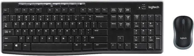Alt view image 2 of 6 - Logitech MK270 Wireless Keyboard & Mouse Combo Travel Home Office Modern Bundle with Boost Water-Resistant Portable Wireless Bluetooth Speaker, Gel Wrist Pad, & Gel Mouse Pad