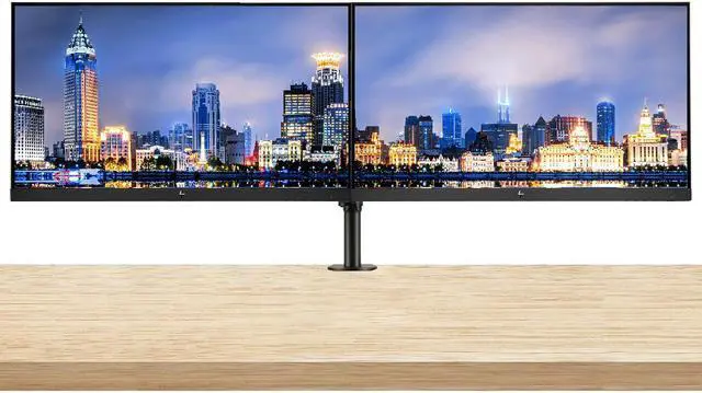 Main image of HP EliteDisplay E24u G4 24 Inch IPS FHD 1920 x 1080 Laptop Docking Monitor 2-Pack Bundle with E24 G4 Monitor, Blue Light Filter, HDMI, VGA, DisplayPort, USB Type-C, Dual Monitor Stand