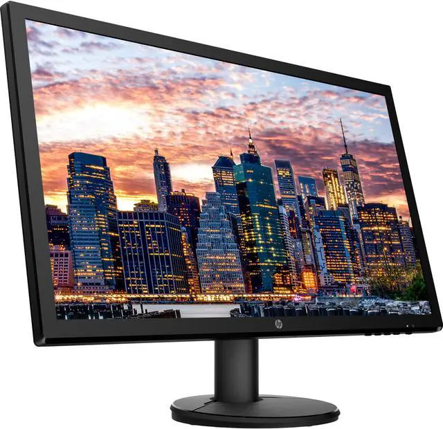 Alt view image 2 of 7 - HP V24 FHD 1920x1080 Monitor Bundle with HDMI, FreeSync, Low Blue Light, and Mini Bluetooth Speaker for Professional Sound, Built-in Microphone and Remote Shutter for Photos