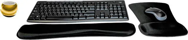 Main image of Logitech MK270 Wireless Keyboard & Mouse Combo Active Lifestyle Travel Home Office Must-Have Modern Bundle with Mini Mirror Portable Wireless Bluetooth Speaker, Gel Wrist Pad & Gel Mouse Pad