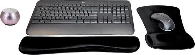 Main image of Logitech MK540 Advanced Wireless Keyboard & Mouse Combo Travel Home Office Active Lifestyle Must-Have Modern Bundle with Mini Glam Portable Wireless Bluetooth Speaker, Gel Wrist Pad & Gel Mouse Pad