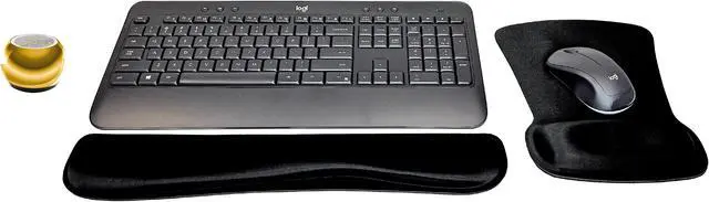 Main image of Logitech MK540 Advanced Wireless Keyboard & Mouse Combo Travel Home Office Active Lifestyle Must-Have Modern Bundle with Mini Mirror Portable Wireless Bluetooth Speaker, Gel Wrist Pad & Gel Mouse Pad