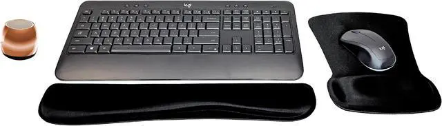 Main image of Logitech MK540 Advanced Wireless Keyboard & Mouse Combo Active Lifestyle Travel Home Office Modern Bundle with Micro Mirror Portable Wireless Bluetooth Speaker, Gel Wrist Pad & Gel Mouse Pad