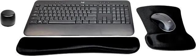 Main image of Logitech MK540 Advanced Wireless Keyboard & Mouse Combo Active Lifestyle Travel Home Office Modern Bundle with Micro Portable Wireless Bluetooth Speaker, Gel Wrist Pad & Gel Mouse Pad