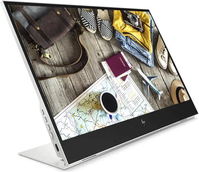 Alt view image 2 of 7 - HP EliteDisplay E14 G4 FHD (1920 x 1080) Portable Monitor Travel Variation with 2 USB Type-C, Keys to Go Keyboard, Pebble Bluetooth Mouse Compatible with iPhone, iPad, and MacBook