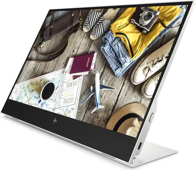 Alt view image 3 of 7 - HP EliteDisplay E14 G4 FHD (1920 x 1080) Portable Monitor Travel Variation with 2 USB Type-C, Keys to Go Keyboard, Pebble Bluetooth Mouse Compatible with iPhone, iPad, and MacBook