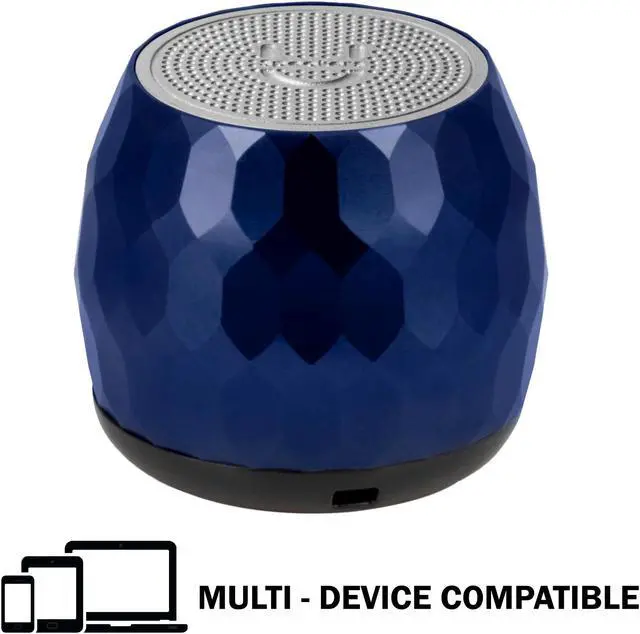 Alt view image 2 of 6 - Fashionit U Speakers Micro Bluetooth Computer Speaker 2-Pack Bundle with Matching Speaker, Built-In Mic & Selfie Remote Control, for Workspace, Desktop, Laptop, Mobile, Tablet, PC - Glam Midnight Blue