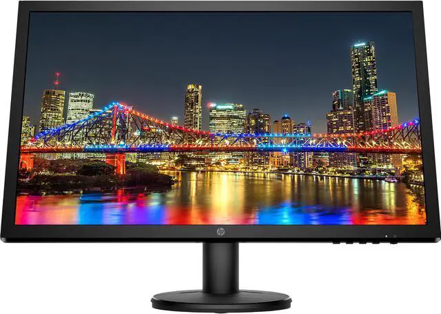 Alt view image 2 of 7 - HP V24 24 inch TN Full HD 1920 x 1080 LED Backlit LCD Monitor 2-Pack Bundle with FreeSync, 75Hz Refresh Rate, Low Blue Light, Desk Mount Clamp Dual Monitor Stand, & Mini Speaker - Mirror Hematite