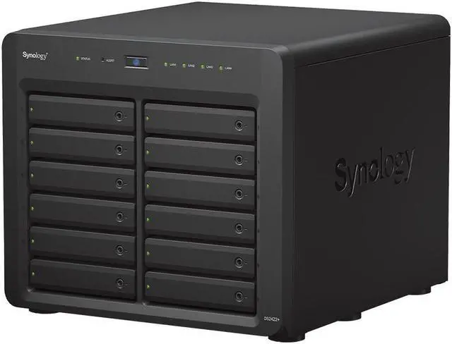 Alt view image 2 of 5 - Synology DiskStation DS2422+ NAS Server with Ryzen 2.2GHz CPU, 32GB Memory, 24TB HDD Storage, 4 x 1GbE LAN Ports, DSM Operating System