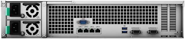 Alt view image 4 of 5 - Synology RackStation RS3621RPxs NAS Server with Xeon 2.2GHz CPU, 64GB Memory, 12TB SSD Storage, 4 x 1GbE LAN Ports, Redundant Power, DSM Operating System Bundle with Rail kit