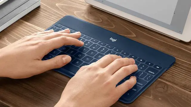 Alt view image 6 of 6 - Logitech Keys-to-Go Super-Slim & Super-Light Bluetooth Keyboard for iPhone, iPad, Mac & Apple TV, Including iPad Air 5th Gen (2022) - Classic Blue